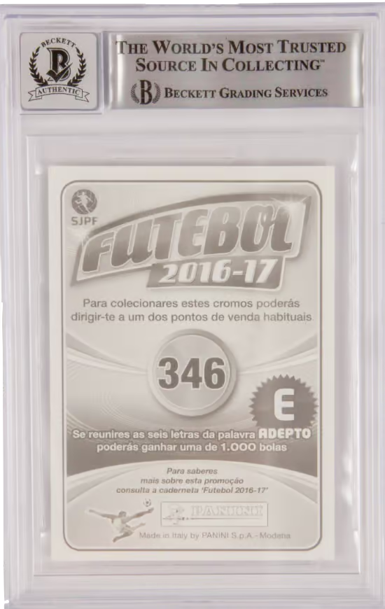 Raphinha Signed 2016-17 Panini Futebol Rookie Sticker #346 – BGS 10 Autograph